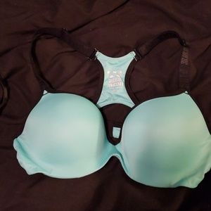Pink push up sports bra